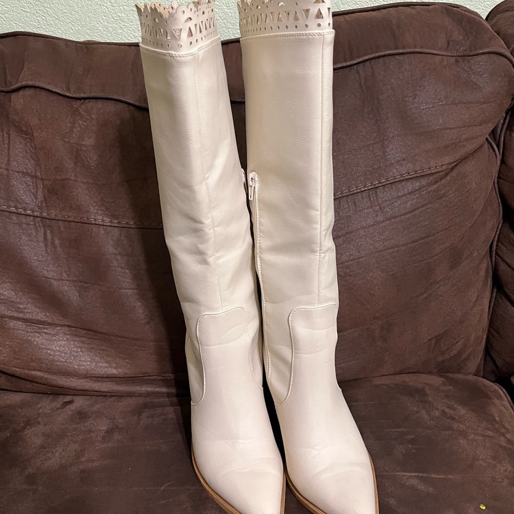 Michele Eyelet Heeled Boot